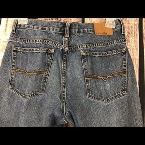 Anchor Blue Mid Rise Straight Leg Jeans 33x32